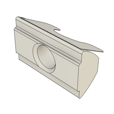 MODULAR SOLUTIONS ZINC PLATED FASTENER&lt;br&gt;M8 LONG RECTANGLE NUT W/POSITION FIX